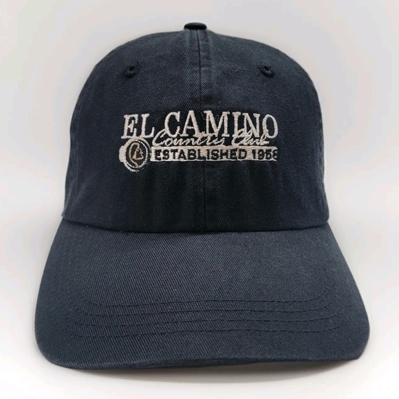 Ahead Vintage El Camino Country Club‎ Hat Oceanside CA Strapback Golf Cap Black - Picture 1 of 8